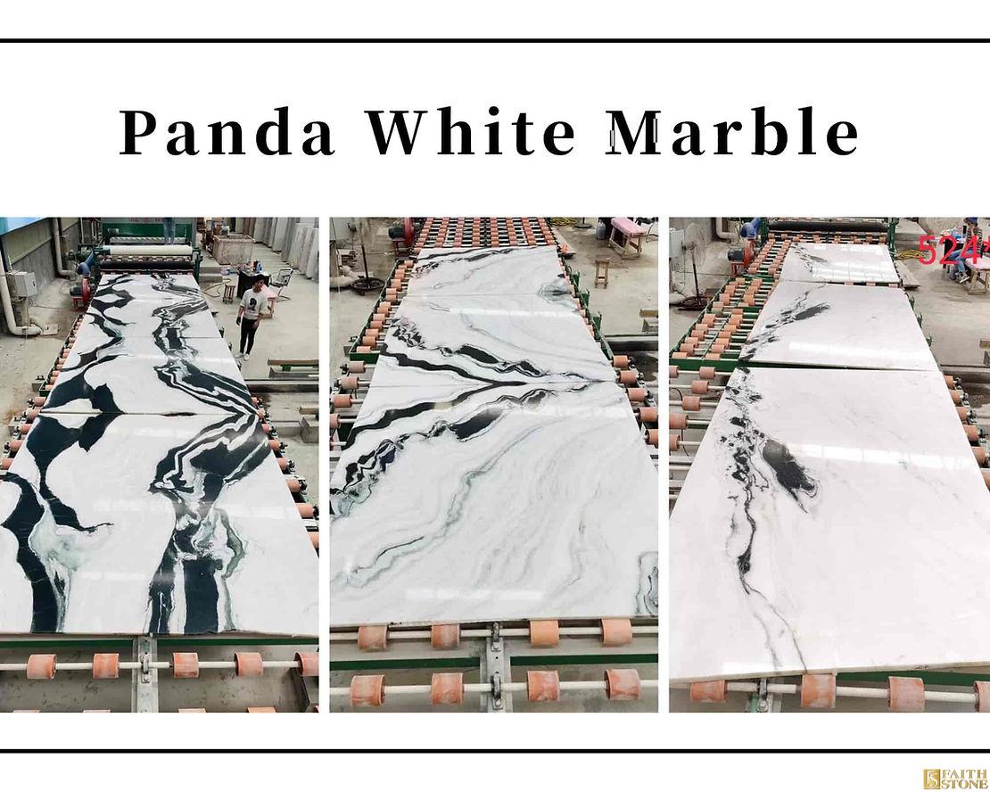 Book match panda white slabs