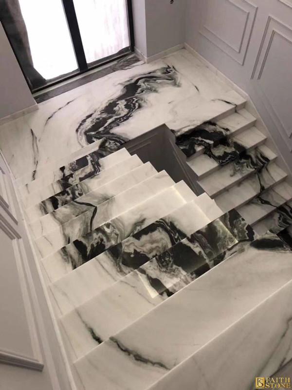 panda white stairs