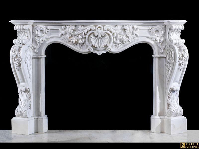Rococo marble fireplace