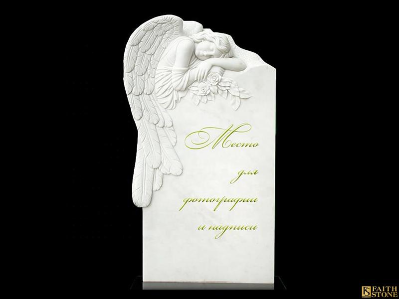 white angel tombstone