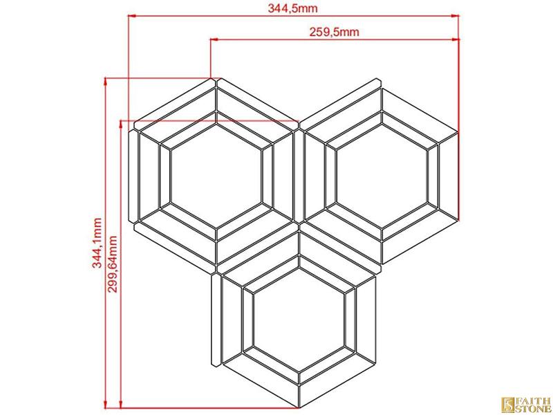 Hexagon Marble mosaic tiles