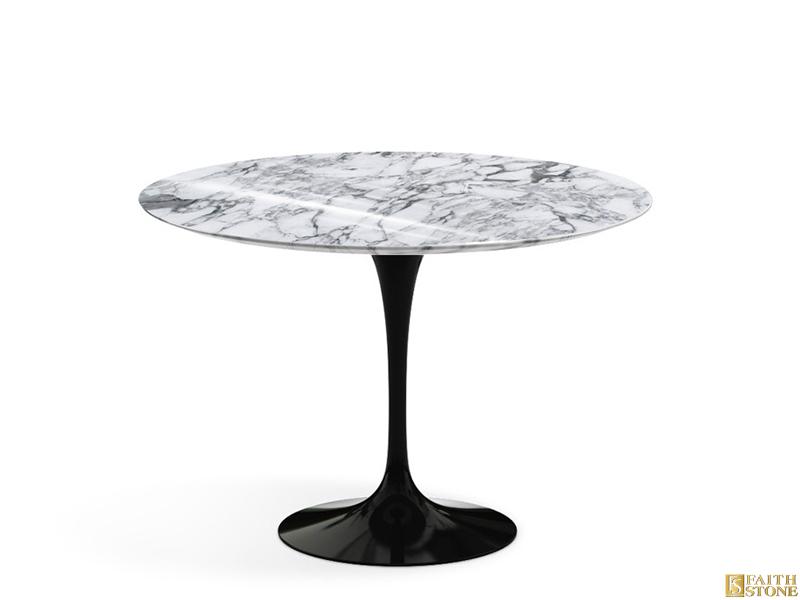 Marble Top Dining Table With Metal Base