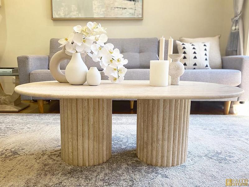 Travertine Marble Coffee Table