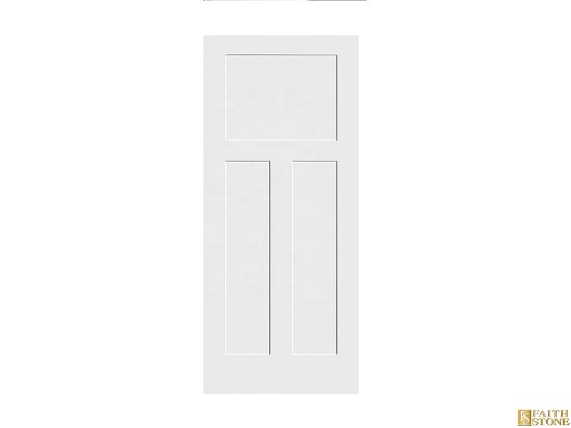 White Wooden 3 Panel Shaker Door