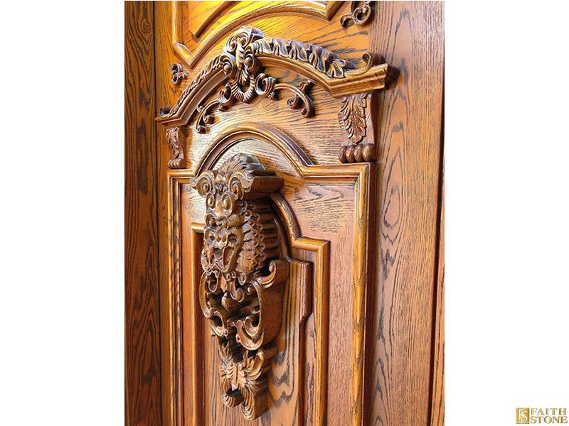 oak wood carving entrance door