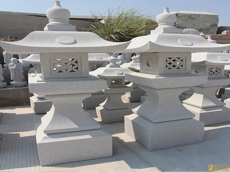 Granite Carved Pagoda Lantern