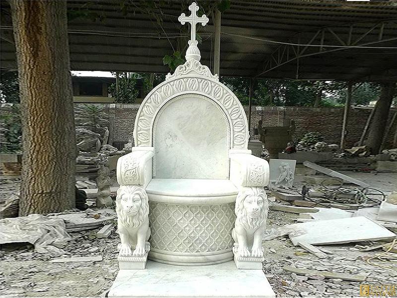 Hand Carved Marble Bench