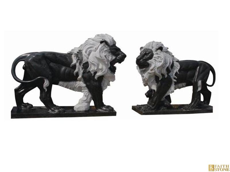 Marble Lions Statues