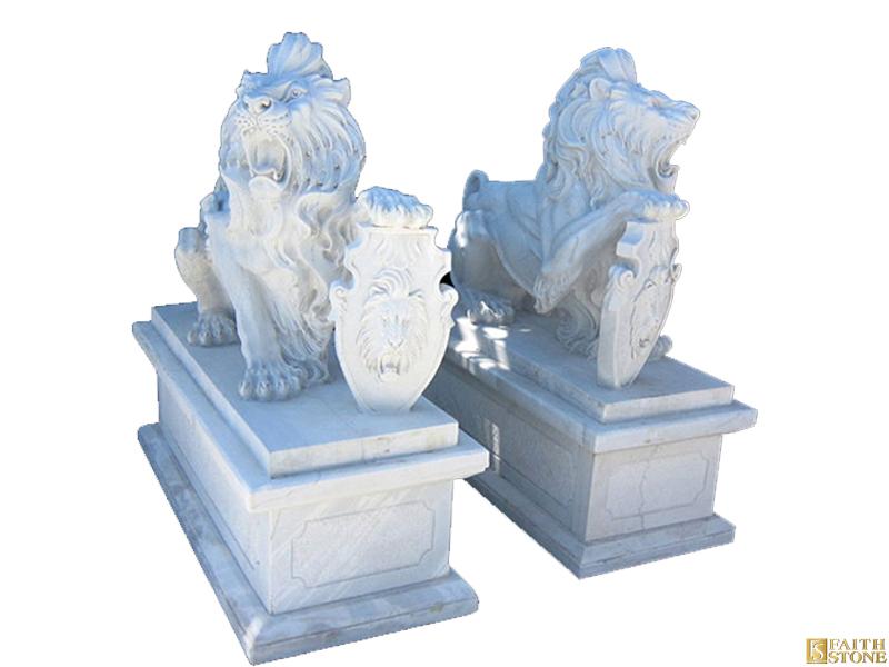 Marble lion Statues