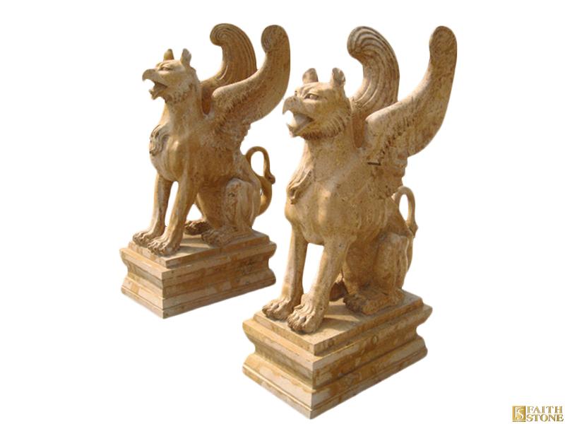 Marble lion Statues