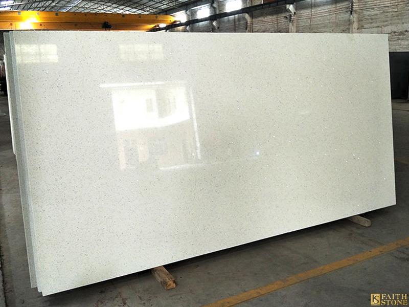 Sparkle White Crystal Quartz Slab