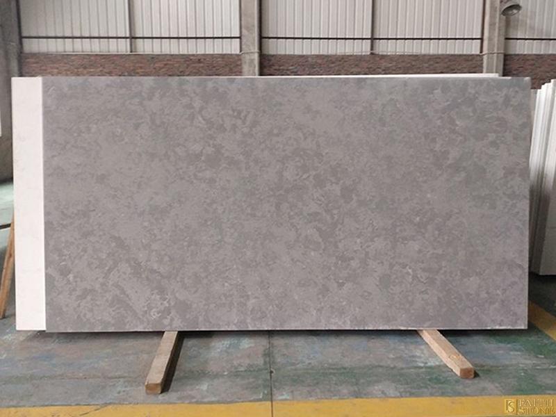 Misty Grey Quartz Slab