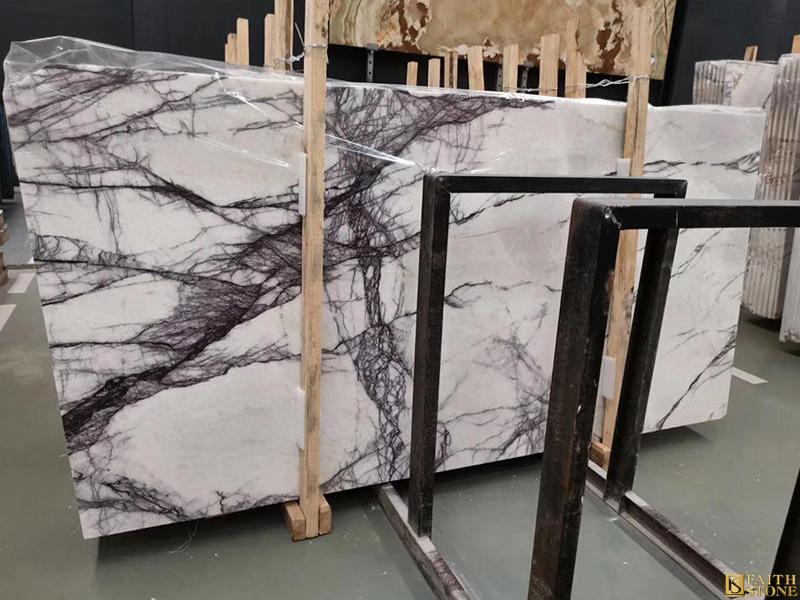 Ice White Milas Lilac Marble slab