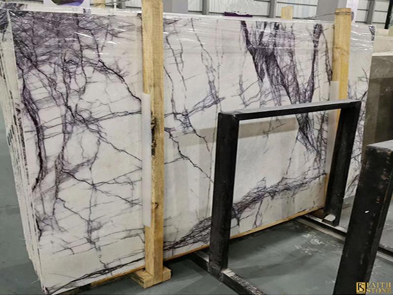 Ice White Milas Lilac Marble slab