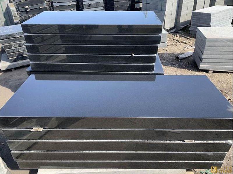 black granite slabs