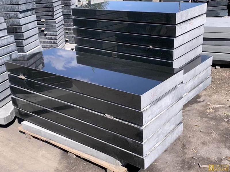 black granite slabs