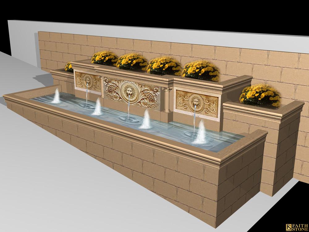 Water Fountain Rendering Design