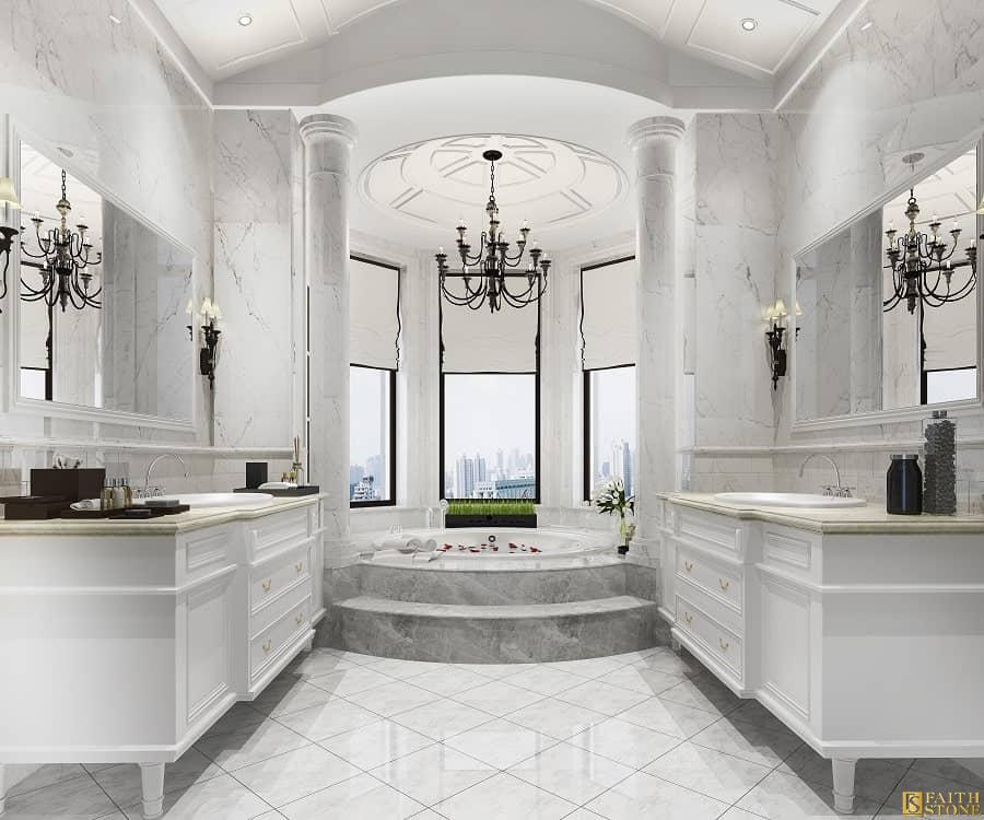 White marble bathroom