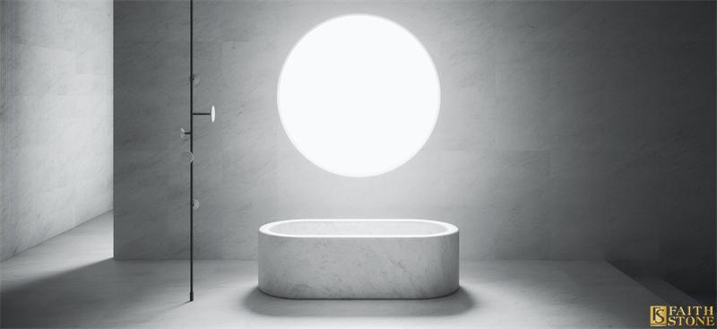 carrara white bathtub