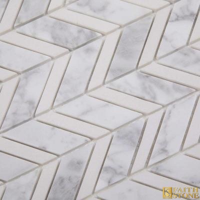 Herringbone Marble Mosaics - Thefaithstone.com