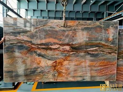 Red exotic granite slabs