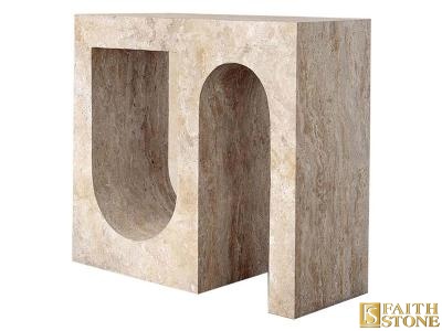 travertine console table